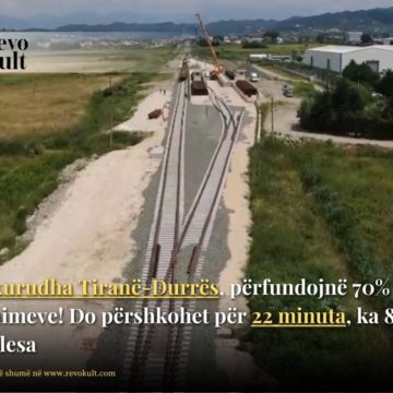 Hekurudha Tiranë-Durrës, përfundojnë 70% e punimeve! Do përshkohet për 22 minuta, ka 8 ndalesa