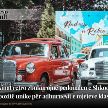 Makinat retro zbukurojnë pedonalen e Shkodrës, ekspozitë unike për adhuruesit e mjeteve klasike