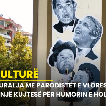 Muralja me parodistët e Vlorës si një kujtesë për humorin e hollë