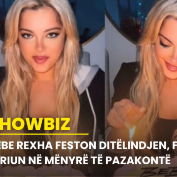 Bebe Rexha feston ditëlindjen, fik qiriun në mënyrë të pazakontë