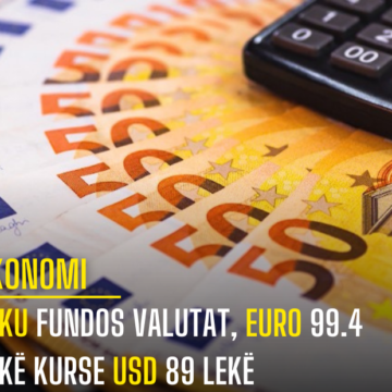 Leku fundos valutat, euro 99.4 lekë kurse USD 89 lekë