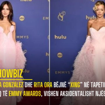 Eiza González dhe Rita Ora bëjnë “xing” në tapetin e kuq të Emmy Awards, vishen aksidentalisht njësoj