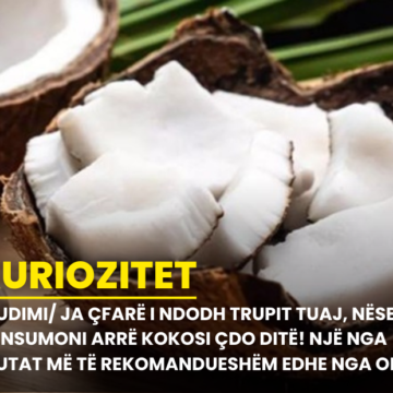 STUDIMI/ Ja çfarë i ndodh trupit tuaj, nëse konsumoni arrë kokosi çdo ditë! Një nga frutat më të rekomandueshëm edhe nga OBSH