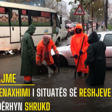 Menaxhimi i situatës së reshjeve – Ndërhyn SHRUKD