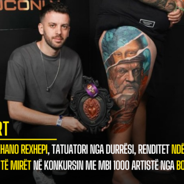 Erxhano Rexhepi, Tatuatori nga Durrësi, renditet ndër 3 më të mirët në konkursin me mbi 1000 artistë nga bota