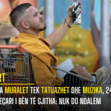 Nga muralet tek tatuazhet dhe muzika, 24 vjeçari i bën të gjitha: Nuk do ndalem