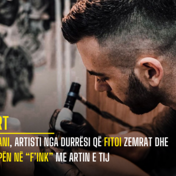 Xhani, artisti nga Durrësi që fitoi zemrat dhe kupën në “F’ink” me artin e tij