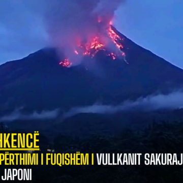 Shpërthimi i fuqishëm i vullkanit Sakurajima në Japoni