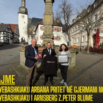 Kryebashkiaku Arbana pritet në Gjermani nga kryebashkiaku i Arnsberg Z.Peter Blume.