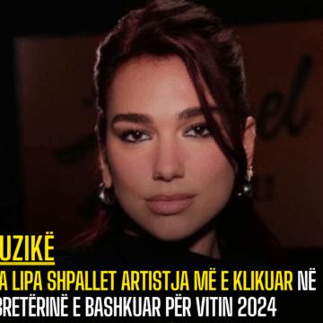 Dua Lipa shpallet artistja më e klikuar në Mbretërinë e Bashkuar për vitin 2024