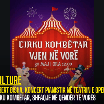 Robert Bisha, koncert pianistik në Teatrin e Operës! Cirku Kombëtar, shfaqje në qendër të Vorës