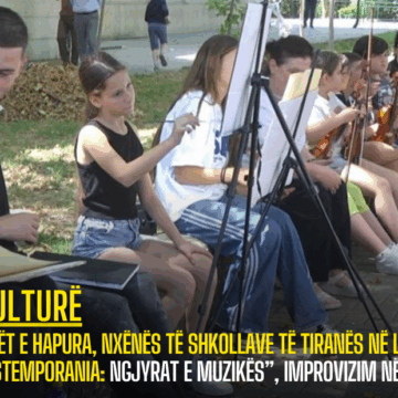 Ditët e hapura, nxënës të shkollave të Tiranës në Lice! “Estemporania: Ngjyrat e muzikës”, improvizim në art