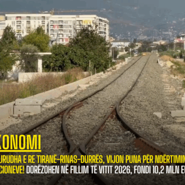 Hekurudha e re Tiranë-Rinas-Durrës, vijon puna për ndërtimin e 8 stacioneve! Dorëzohen në fillim të vitit 2026, fondi 10,2 mln euro!
