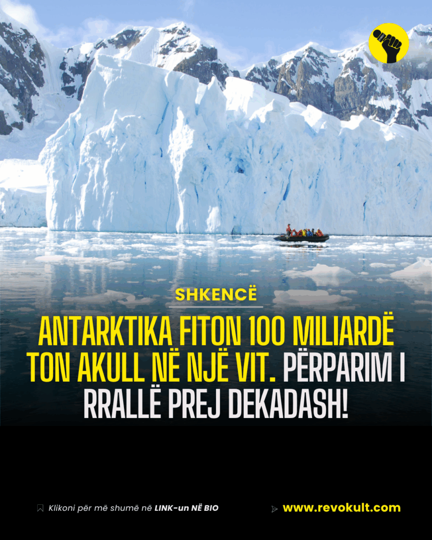 Antarktika fiton 100 miliardë ton akull në një vit. Përparim i rrallë prej dekadash!