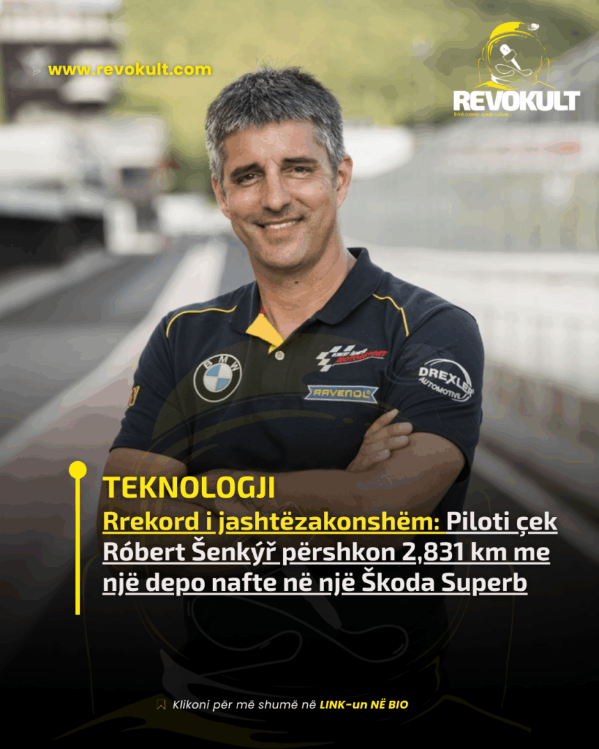 Rekord i jashtëzakonshëm: Piloti çek Róbert Šenkýř përshkon 2,831 km me një depo nafte në një Škoda Superb