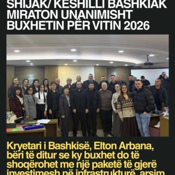 SHIJAK/ Këshilli Bashkiak miraton unanimisht buxhetin për vitin 2026