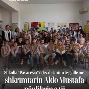 Shkolla “Pavarësia” ndez diskutim të gjallë me shkrimtarin Aldo Mustafa për librin e tij