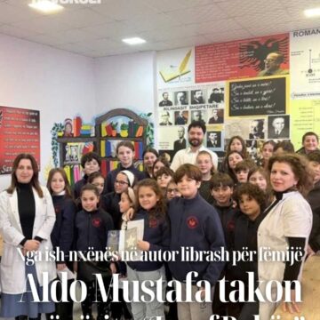 1 Nga ish-nxënës në autor librash për fëmijë, Aldo Mustafa takon nxënësit e “Jusuf Pukës”