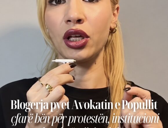 Screenshot Blogerja pyet Avokatin e Popullit çfarë bën për protestën, institucioni i përgjigjet duke pyetur ChatGPT