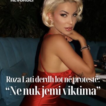 Screenshot Roza Lati derdh lot në protestë: “Ne nuk jemi viktima”