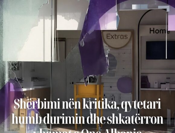 Shërbimi nën kritika, qytetari humb durimin dhe shkatërron xhamat e One Albania