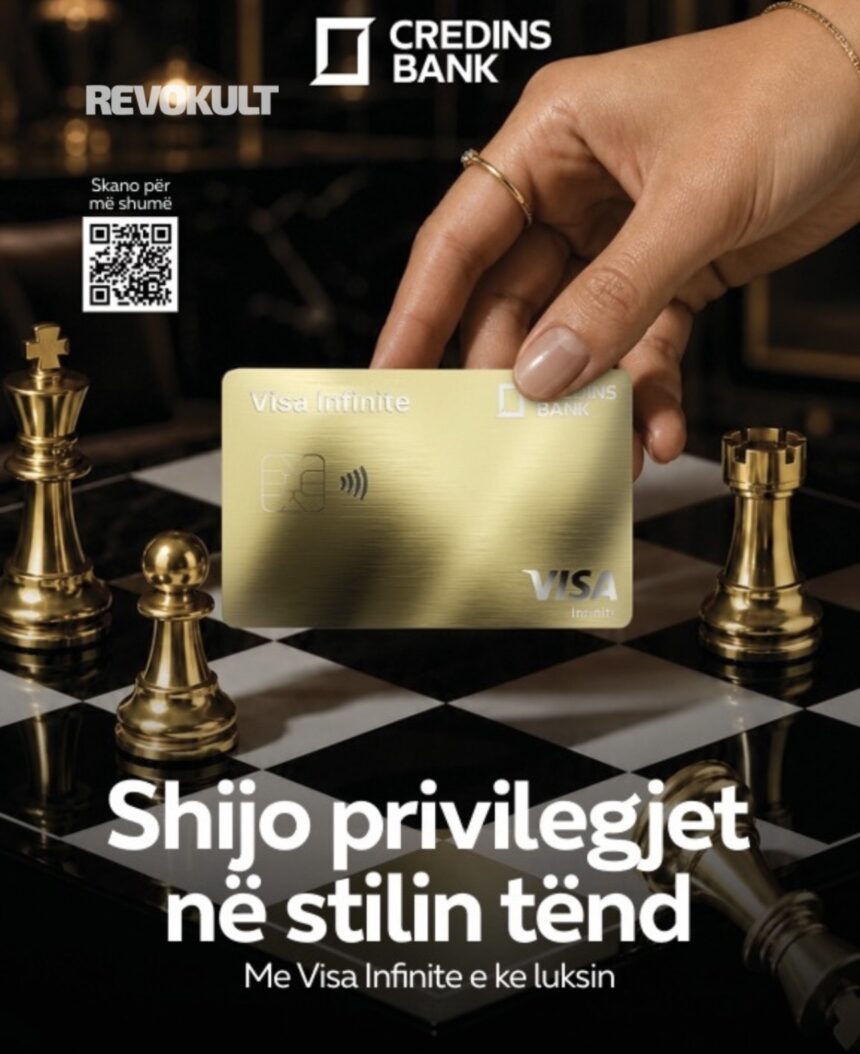 Screenshot Credins Bank sjell Visa Infinite, kartën e parë metalike në Shqipëri!